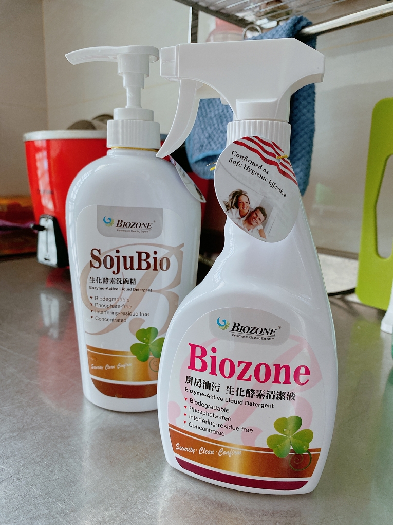 【好物推薦】美國百龍Biozone廚房雙寶：酵素洗碗精X 廚房油污酵素清潔液 @貝大小姐的多元心宇宙