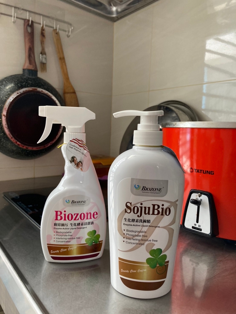 【好物推薦】美國百龍Biozone廚房雙寶：酵素洗碗精X 廚房油污酵素清潔液 @貝大小姐的多元心宇宙