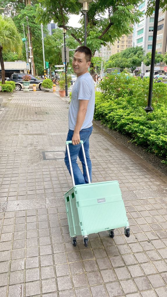 【網購 購物推車】Amodas代理「露禾磁吸翻蓋摺疊購物推車」輕巧好折疊、不佔空間、好收納，還有良好的售後服務，更適合大人小孩使用！ @貝大小姐的多元心宇宙