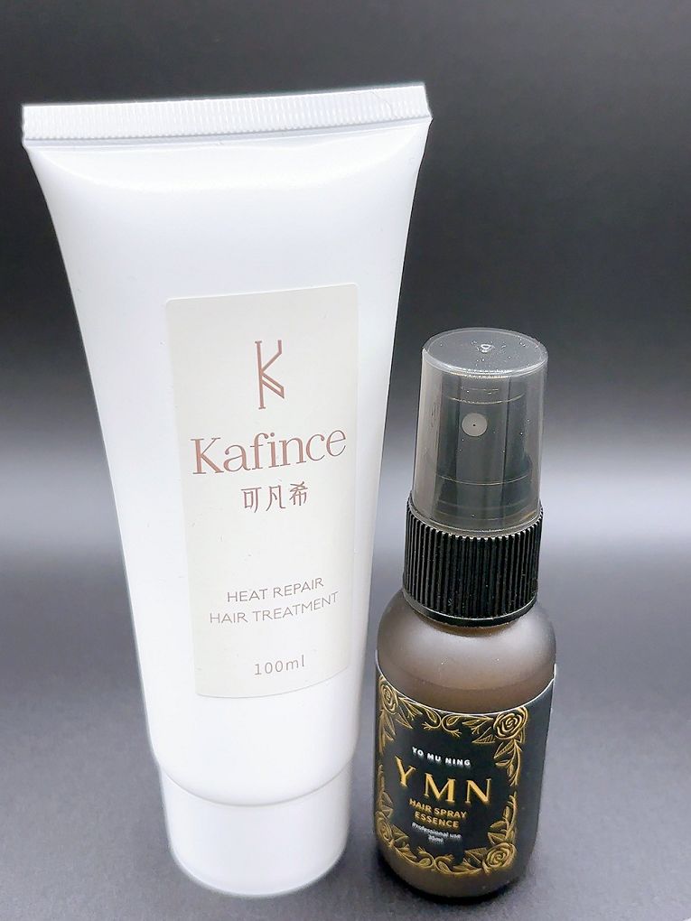 【網購免沖洗護髮抗熱組推薦】KAFINCE 可凡希 熱戀絲光抗熱乳 x YMN 攸沐橣 玫瑰抗熱精華，讓吹髮、造型不再是傷髮惡夢！ @貝大小姐的多元心宇宙