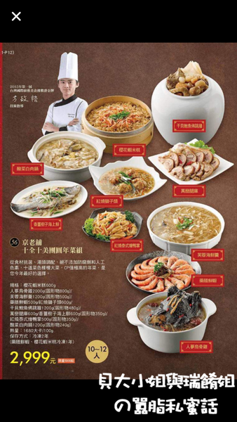 【2019全聯通路年菜】全聯 京老鋪十全十美團圓年菜組 @貝大小姐的多元心宇宙